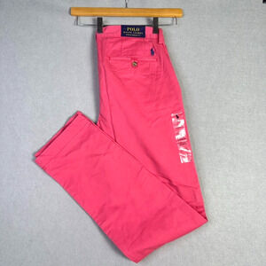 $115 Polo Ralph Lauren Straight Stretch Fit Chino Pants Men's 32 x 34 Pink NWT